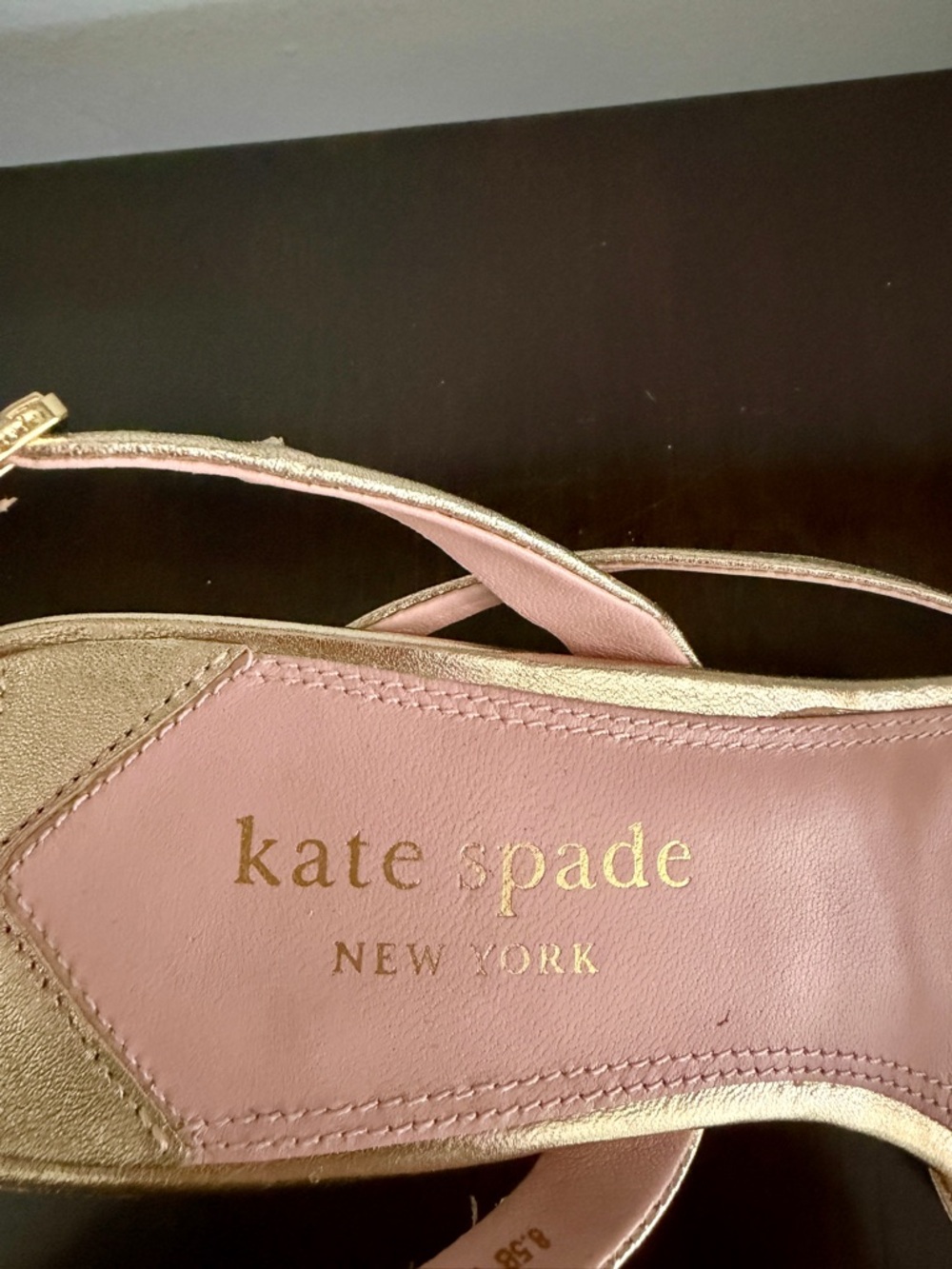 Kate Spade Renee Gold Strappy Heels - Size 8.5